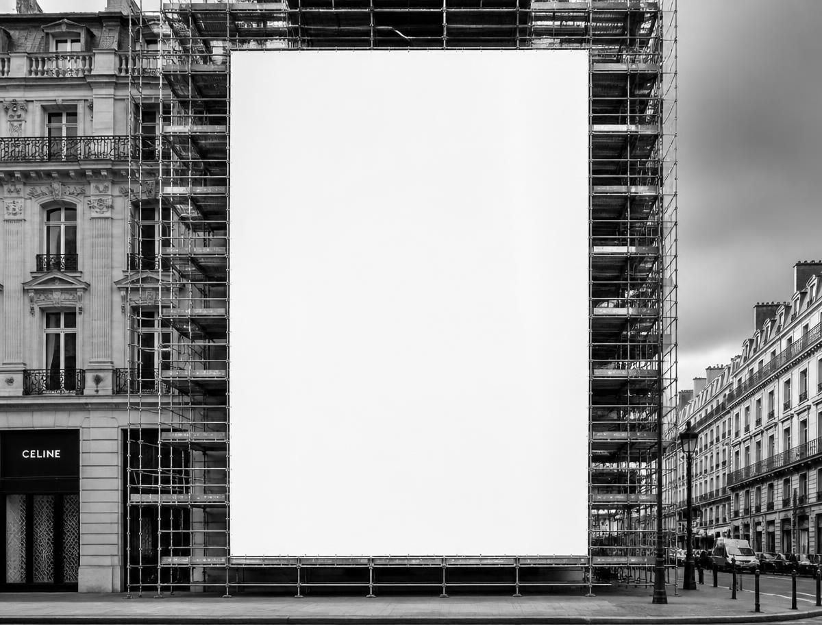 Large-format wall mural